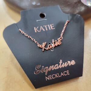KATIE Personalized Name Necklace in Rose Gold